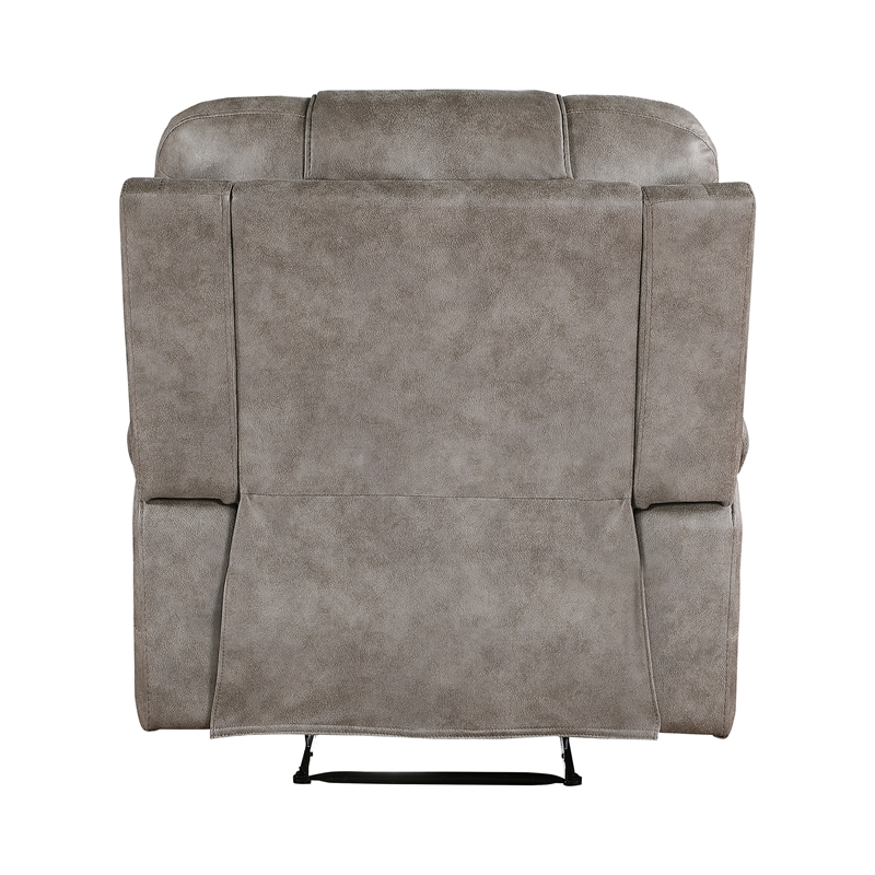 Lexicon Oberon Microfiber Reclining Chair in Grayish brown
