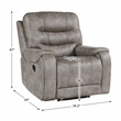 Lexicon Oberon Microfiber Reclining Chair in Grayish brown