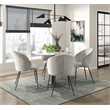 Lexicon Cosimo Metal & Velvet Dining Room set of 2  Side Chair in Beige