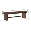Lexicon Franco Wood Dining Bench in Walnut