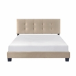 Lexicon Newberry Velvet Queen Platform Bed in Light brown