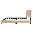 Lexicon Newberry Velvet Queen Platform Bed in Light brown