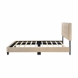 Lexicon Newberry Velvet Full Platform Bed in Light brown