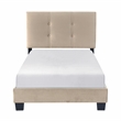 Lexicon Newberry Velvet Twin Platform Bed in Light brown