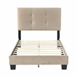 Lexicon Newberry Velvet Twin Platform Bed in Light brown