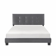 Lexicon Newberry Velvet Queen Platform Bed in Dark gray