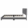 Lexicon Newberry Velvet Queen Platform Bed in Dark gray