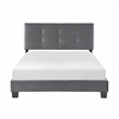 Lexicon Newberry Velvet Full Platform Bed in Dark gray