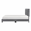 Lexicon Newberry Velvet Full Platform Bed in Dark gray