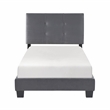 Lexicon Newberry Velvet Twin Platform Bed in Dark gray