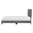 Lexicon Newberry Velvet Twin Platform Bed in Dark gray