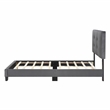 Lexicon Newberry Velvet Twin Platform Bed in Dark gray