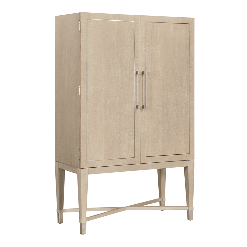 Lexicon Genoa Asian Hardwood Bar Cabinet in Light Oak