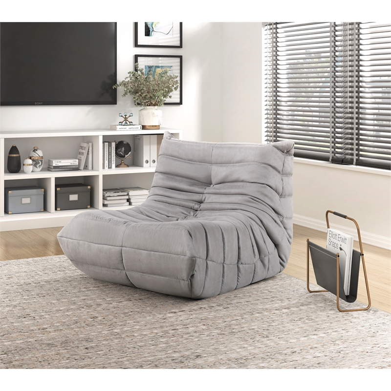 Lexicon Seven Microfiber Accent chair in Gray