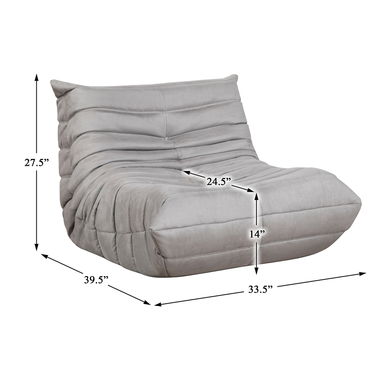 Lexicon Seven Microfiber Accent chair in Gray