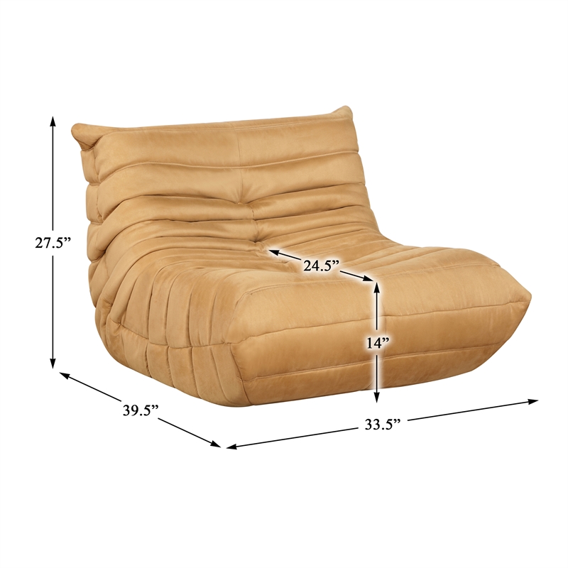 Lexicon Seven Microfiber Accent chair in Yellow