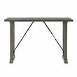 Lexicon Trudy Wood Counter Height Dining Room Table with 4 drawers in Gray