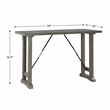 Lexicon Trudy Wood Counter Height Dining Room Table with 4 drawers in Gray