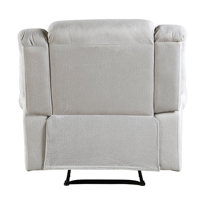 Lexicon Brennen Microfiber Upholstery Reclining Chair in Mist Color