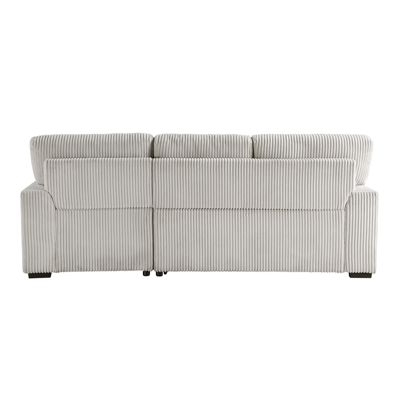 Lexicon Marsh Corduroy 2-Piece Sectional with Right Chaise in Gray