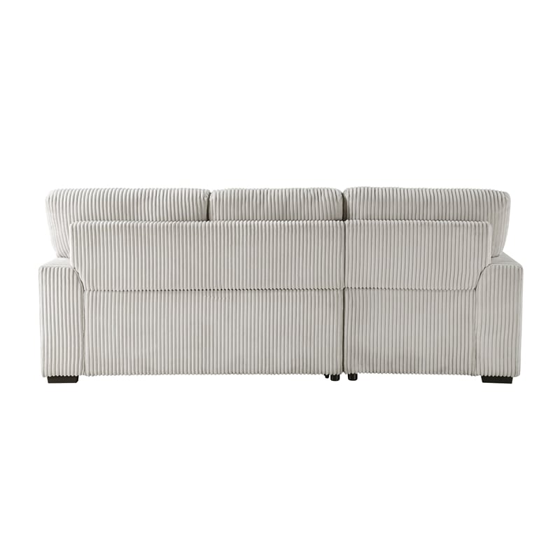 Lexicon Marsh Corduroy 2-Piece Sectional with Left Chaise in Gray