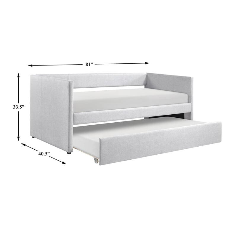 Lexicon Trudy Textured Daybed with Trundle in Gray