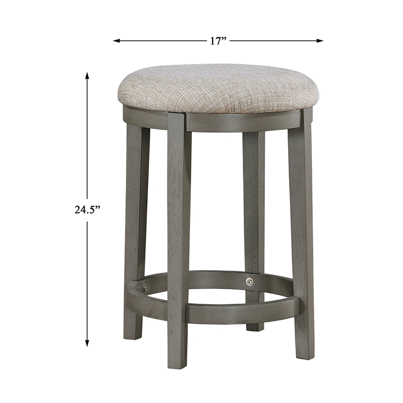 Lexicon Trudy Textured Counter Height Stool set of 2 in Gray