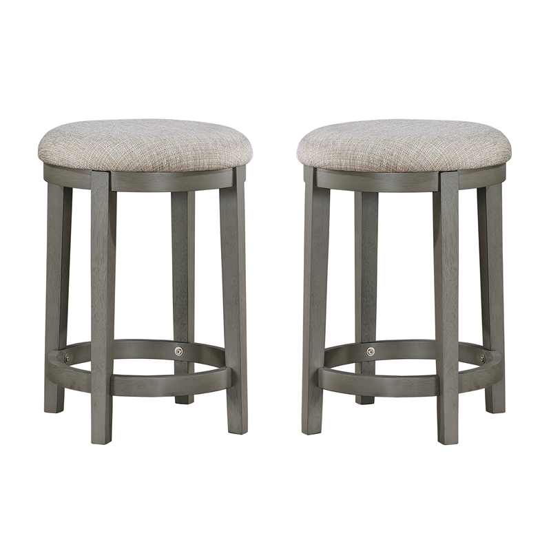 Lexicon Trudy Textured Counter Height Stool set of 2 in Gray
