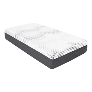 Lexicon Findlay Fabric 12&quot Twin Grn Tea Gel-Infused Mry Foam Hybrid Matt (White)