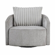 Lexicon Francine Chenille Swivel Chair in Gray