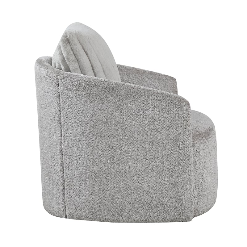 Lexicon Francine Chenille Swivel Chair in Gray