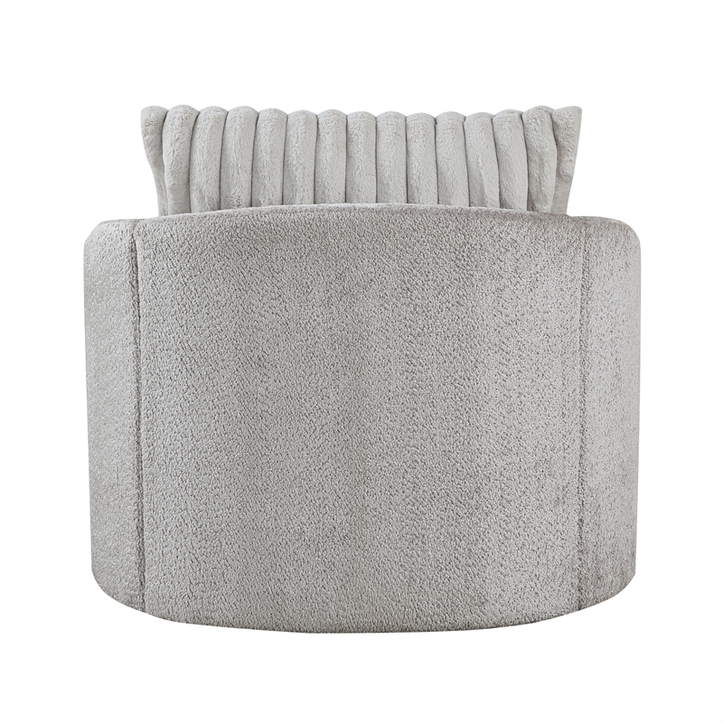 Lexicon Francine Chenille Swivel Chair in Gray