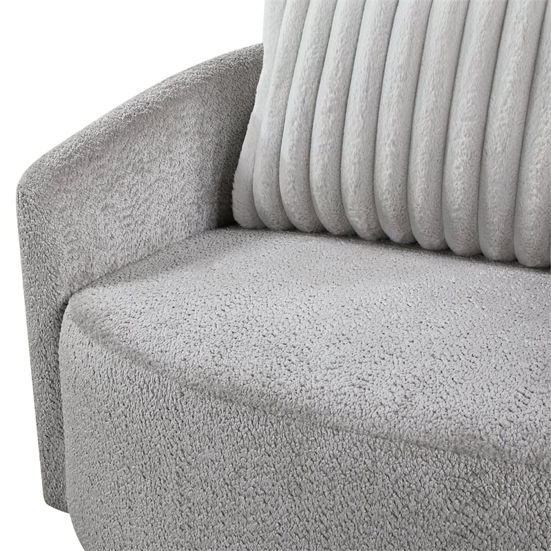 Lexicon Francine Chenille Swivel Chair in Gray