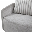 Lexicon Francine Chenille Swivel Chair in Gray