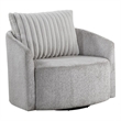 Lexicon Francine Chenille Swivel Chair in Gray