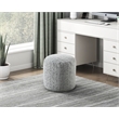 Lexicon Aiken Chenille Fabric Upholstery Pouf in Multi-color