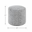 Lexicon Aiken Chenille Fabric Upholstery Pouf in Multi-color