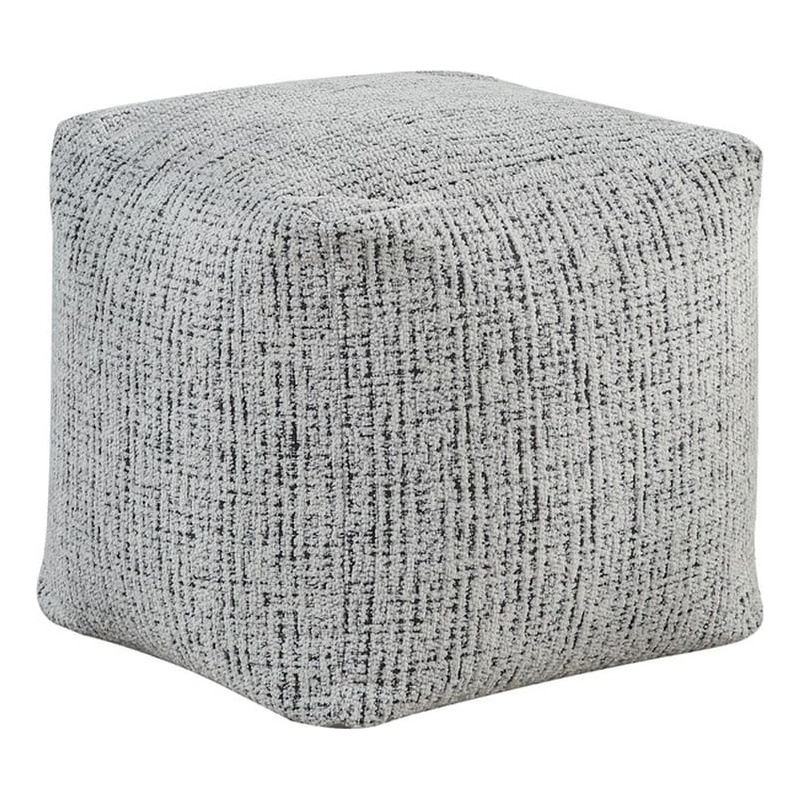 Lexicon Easley Chenille Fabric Upholstery Pouf in Multi-color