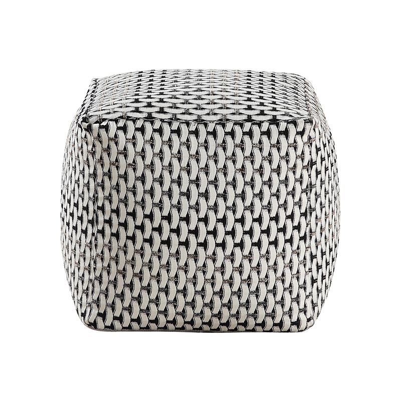 Lexicon Trent Jacquard Pouf in Multi-color