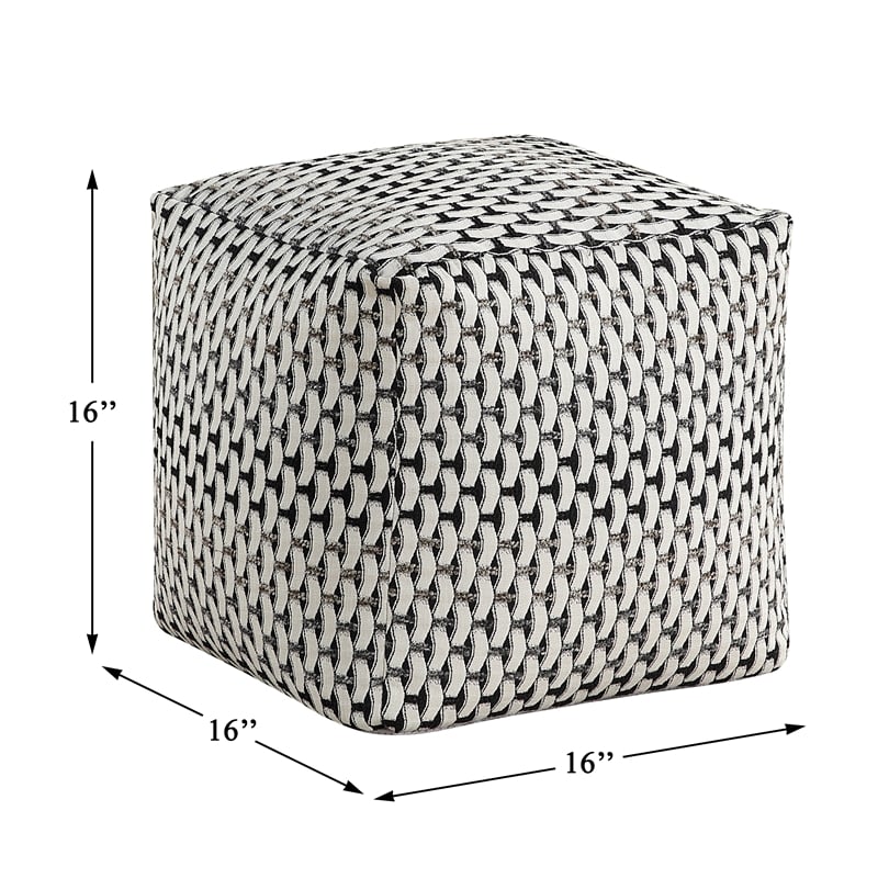 Lexicon Trent Jacquard Pouf in Multi-color