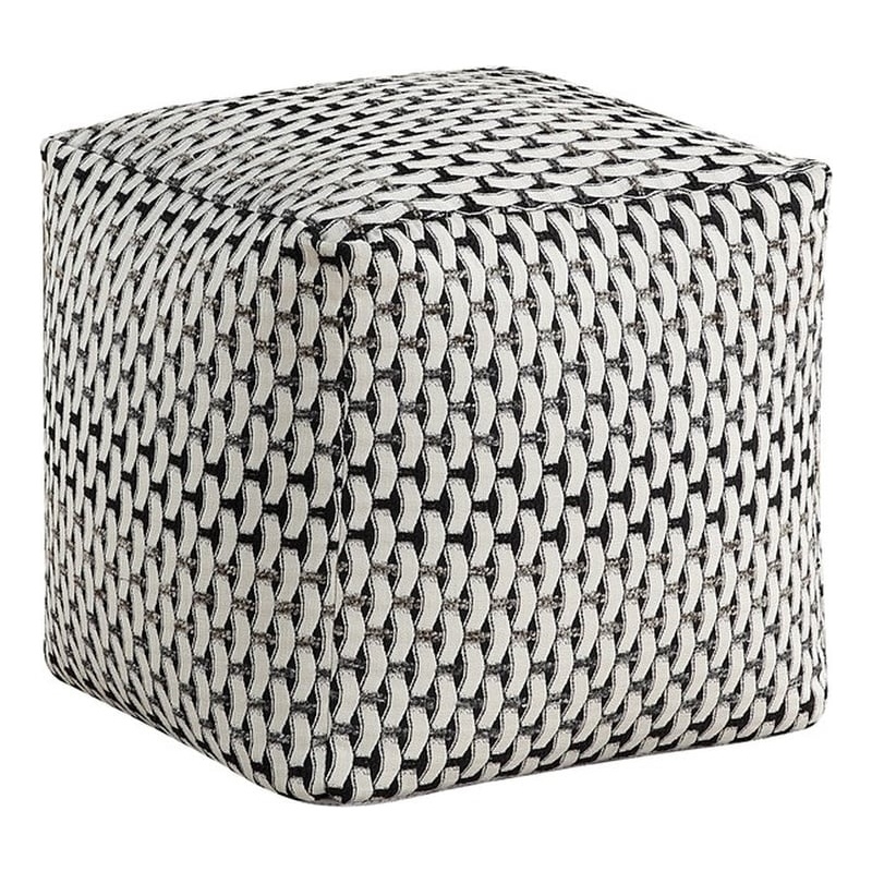Lexicon Trent Jacquard Pouf in Multi-color