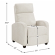 Lexicon Maye Corduroy Push Back Reclining Chair in Beige