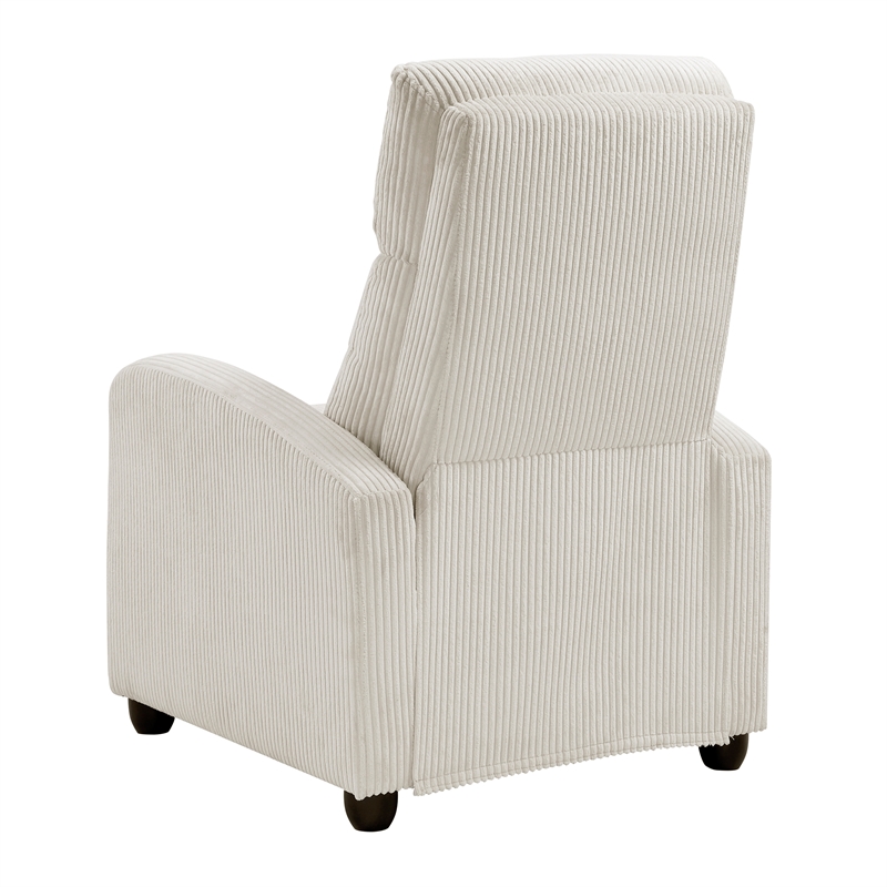 Lexicon Maye Corduroy Push Back Reclining Chair in Beige