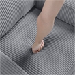 Lexicon Maye Corduroy Push Back Reclining Chair in Dark Gray