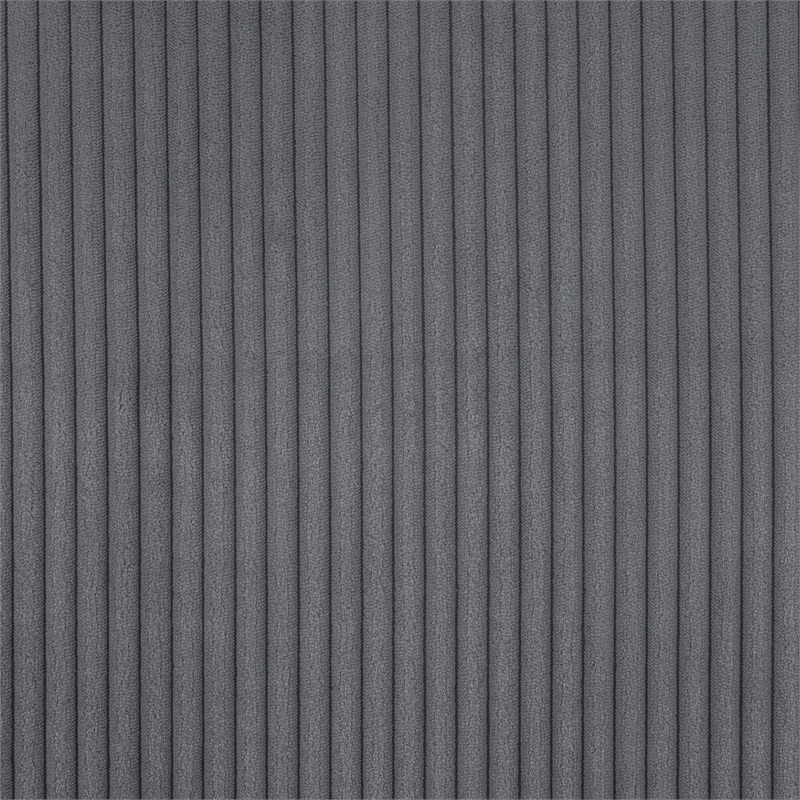 Lexicon Maye Corduroy Push Back Reclining Chair in Dark Gray