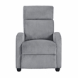 Lexicon Maye Corduroy Push Back Reclining Chair in Dark Gray