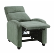 Lexicon Maye Corduroy Push Back Reclining Chair in Green