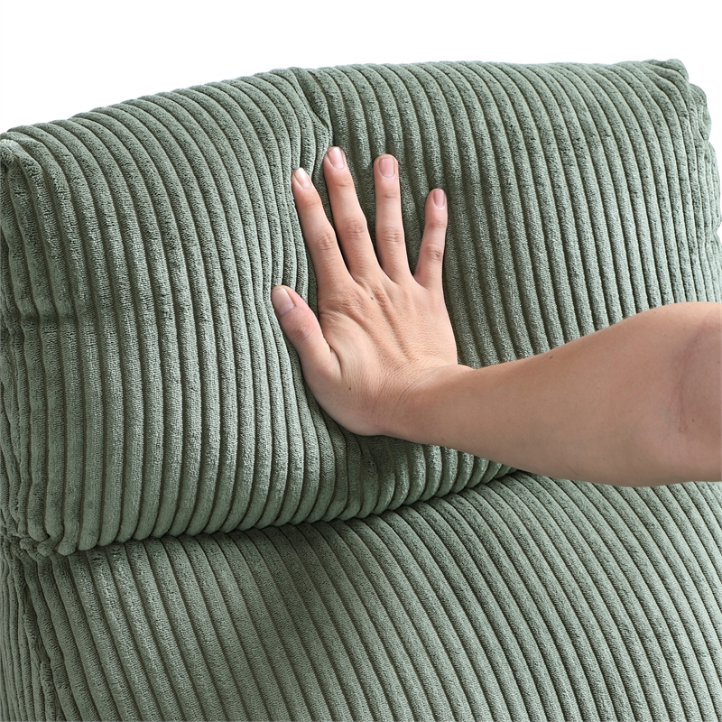 Lexicon Maye Corduroy Push Back Reclining Chair in Green