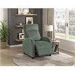 Lexicon Maye Corduroy Push Back Reclining Chair in Green
