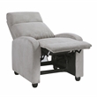 Lexicon Maye Corduroy Push Back Reclining Chair in Light Gray